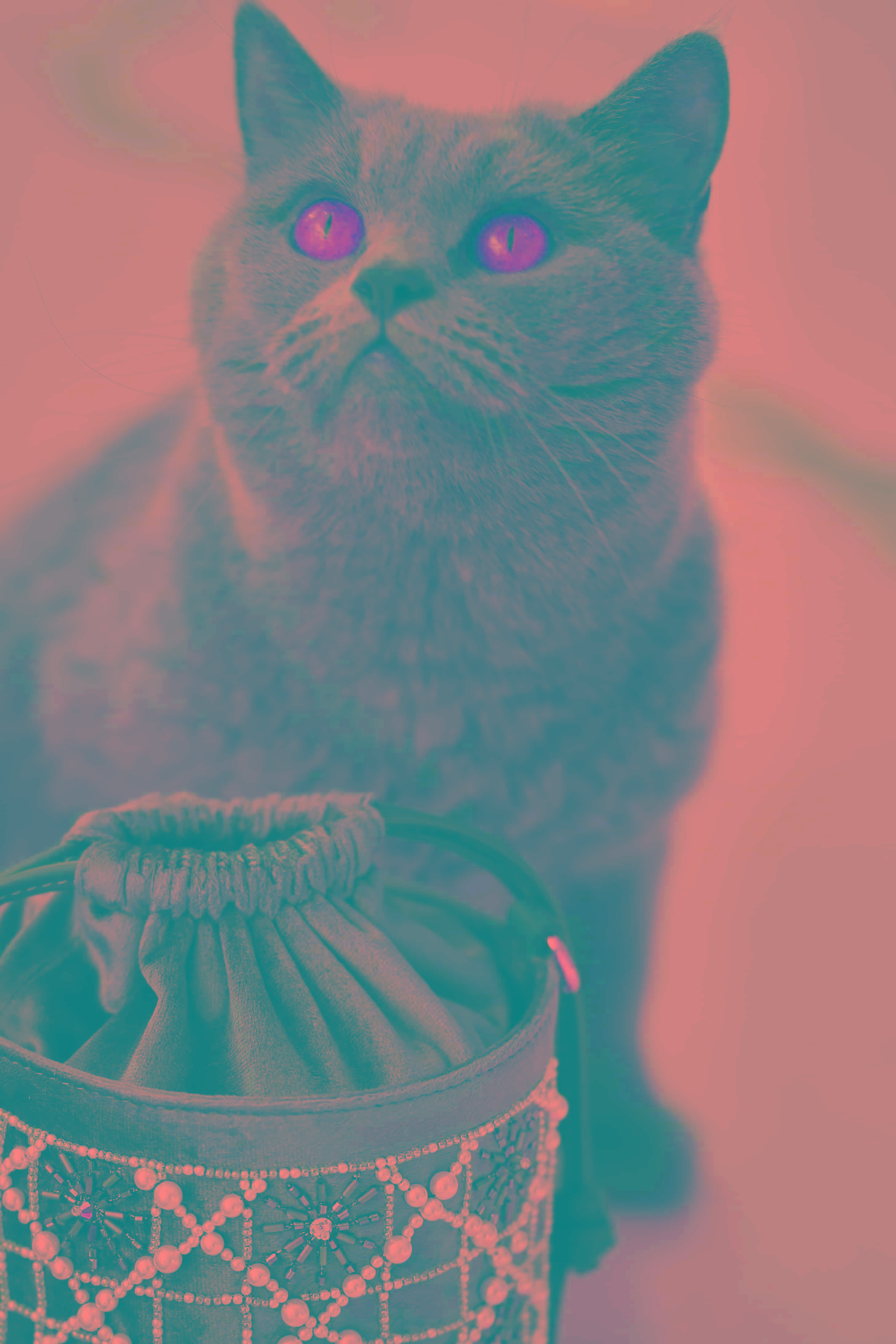 灰色菱格水桶包 第3张图